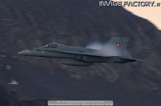 2007-10-10 Axalp Shooting Range 0281 FA-18C Hornet